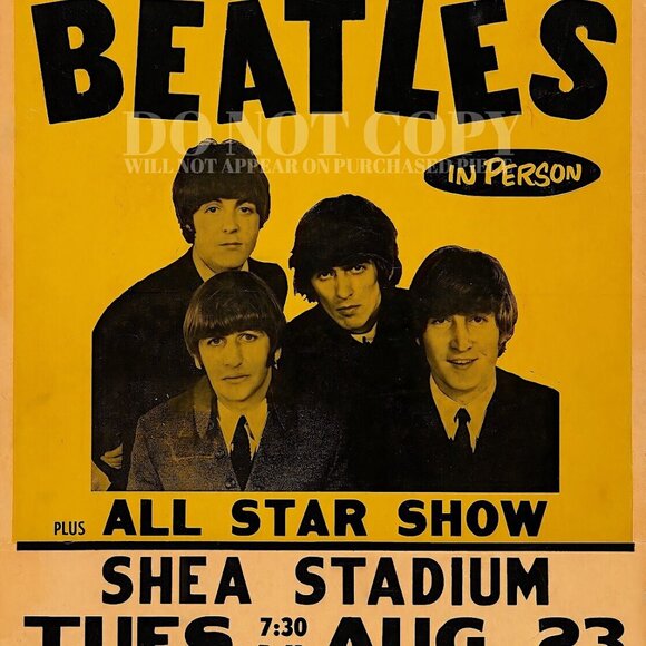The Beatles Concert Poster 11 X 15 | Live 1966 Shea Stadium NYC | RARE Art Print - Picture 2 of 2